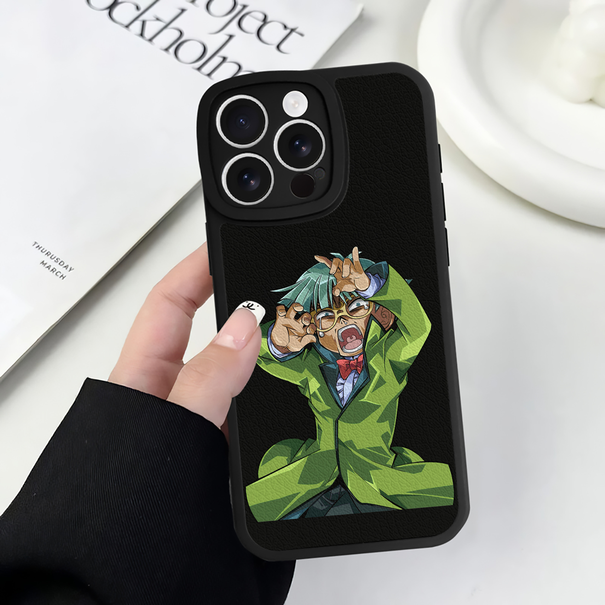 （画像用） 遊☆戯☆王 Yu-Gi-Oh! 【iPhone 16シリーズ対応】シリコンスマホケース（レザー調） 材質：シリコン